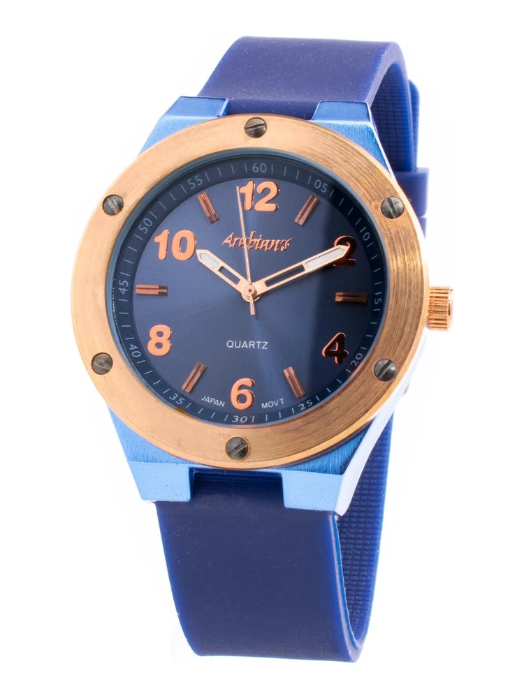 Blue Rubber Bracelet Watch