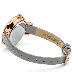 Gray Leather Dress Watch