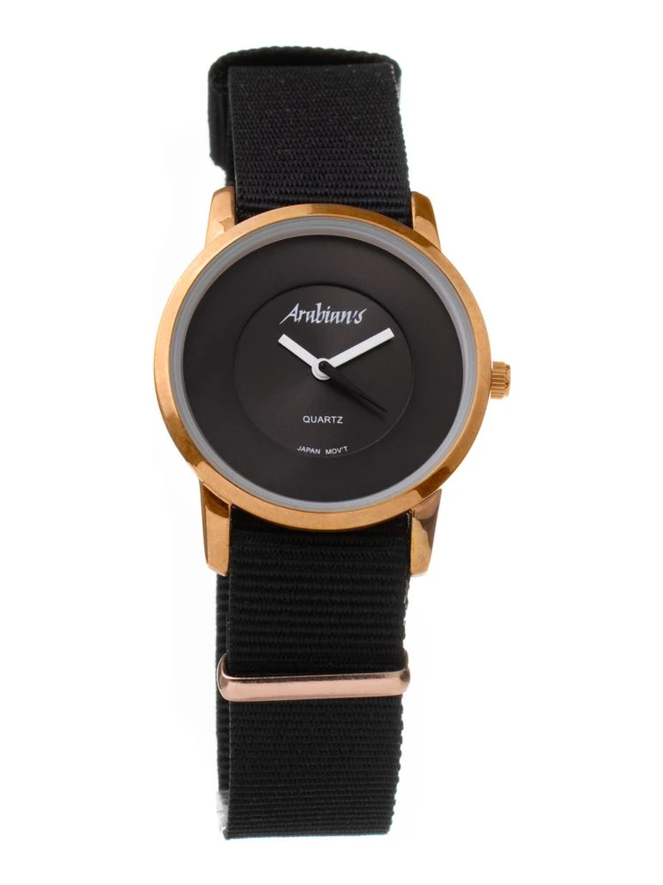 Black Textile Dress Watch