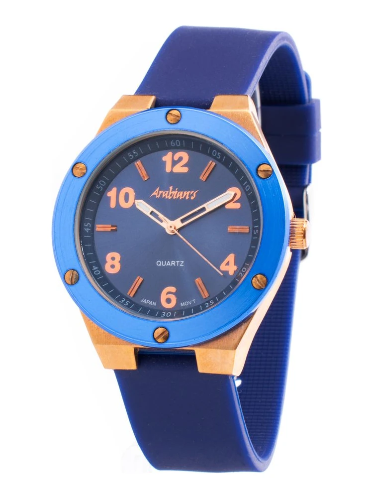 Blue Rubber Bracelet Watch