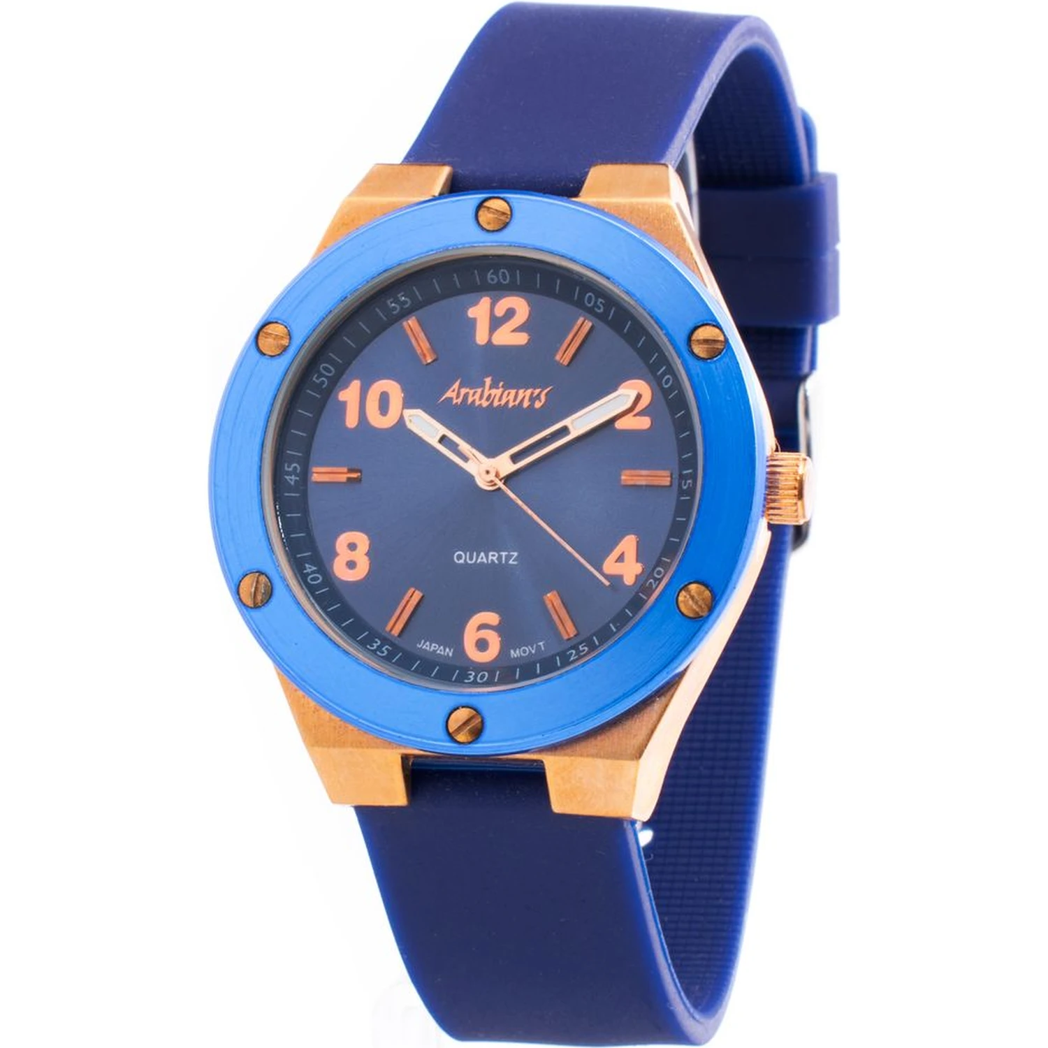 Blue Rubber Bracelet Watch