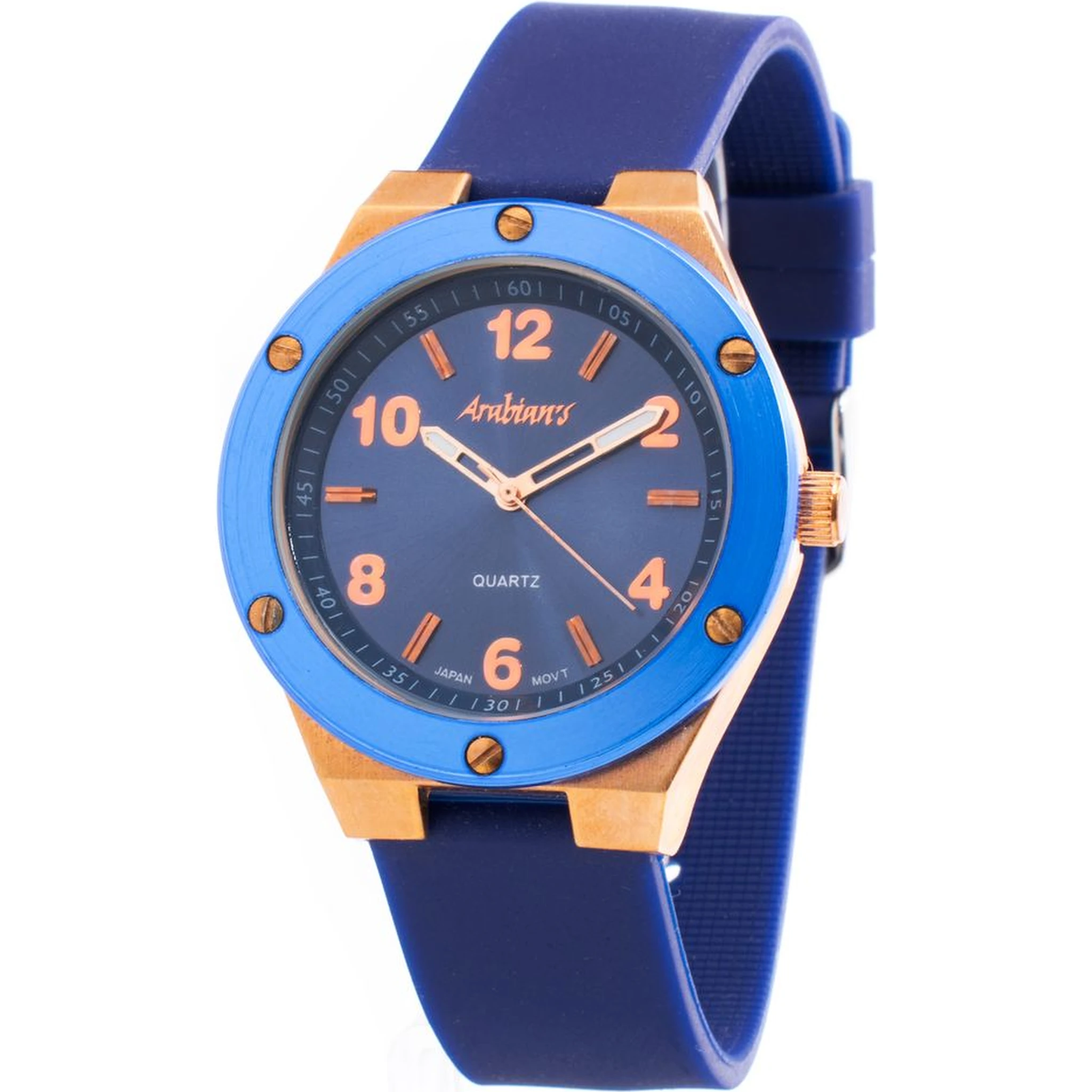 Blue Rubber Bracelet Watch