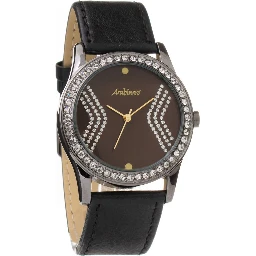 Black Leather Dress Watch