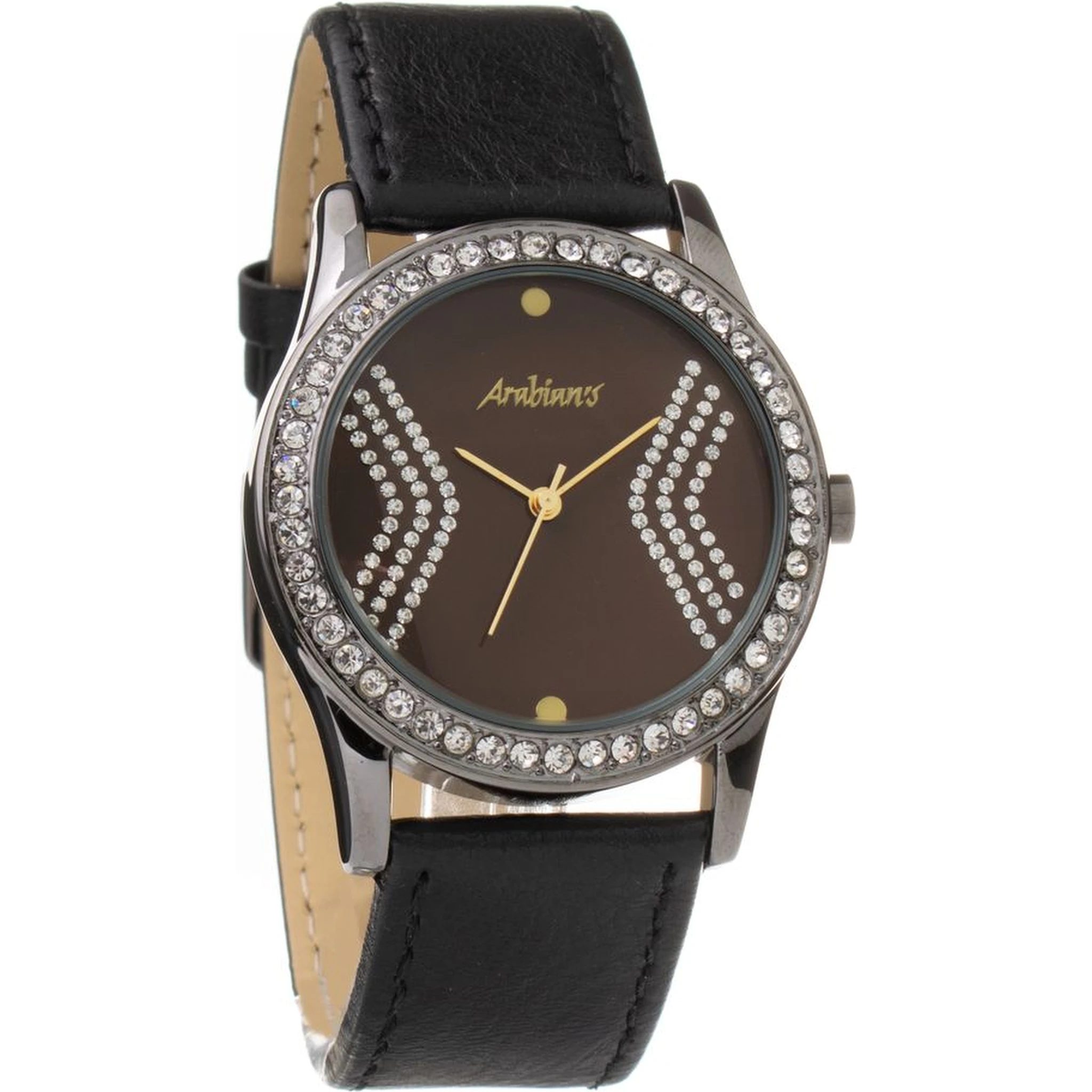 Black Leather Dress Watch