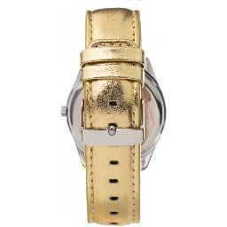 Gold Leather Dress Watch