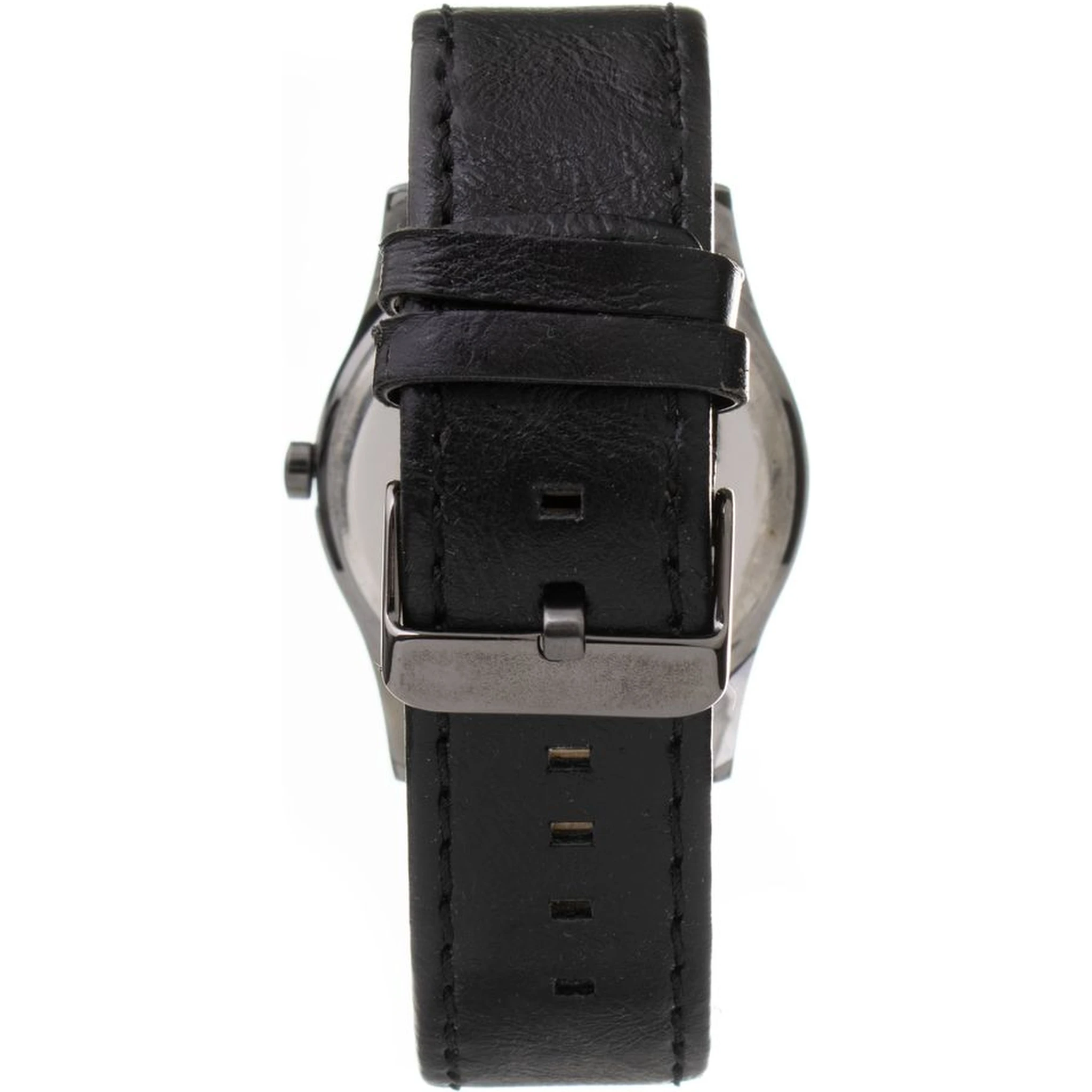 Black Leather Dress Watch