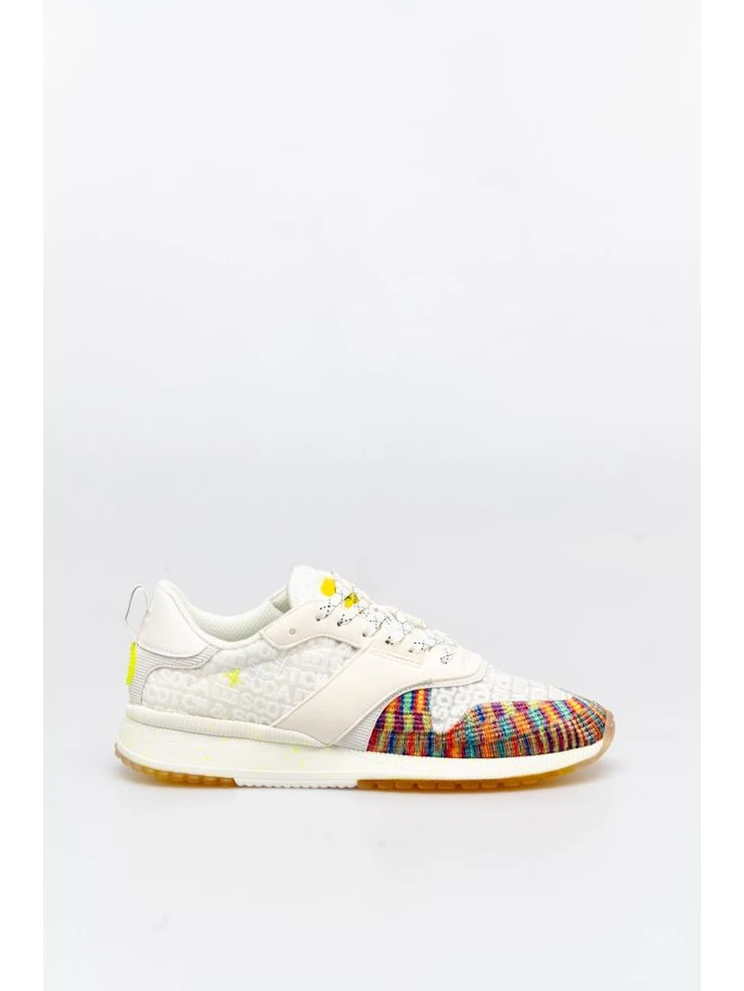 Bicolor Textile Low Top Sneakers