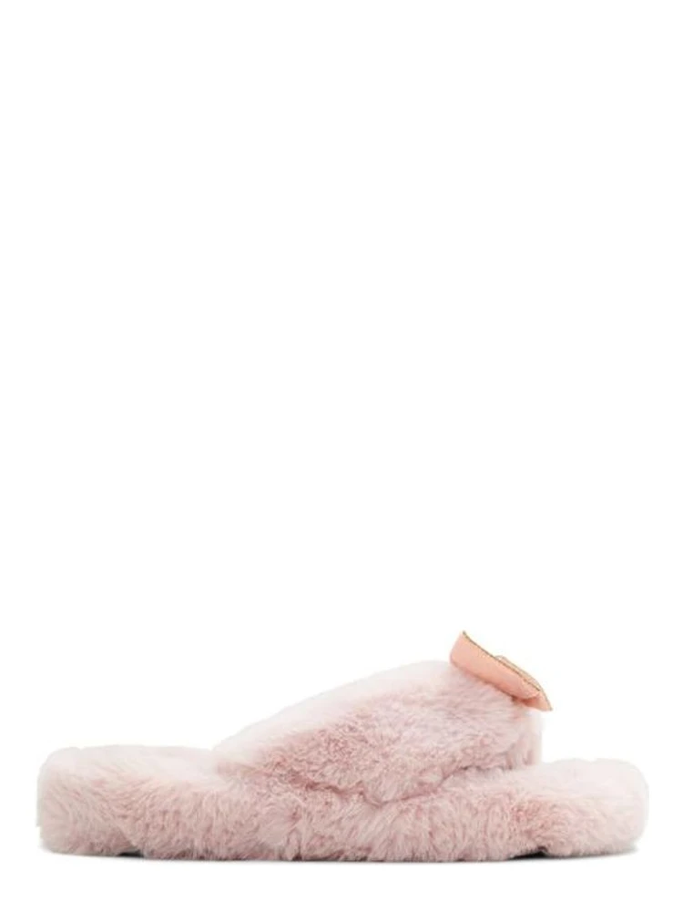 Pink Polyester Slippers