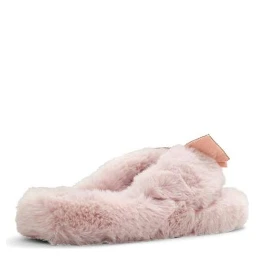 Pink Polyester Slippers