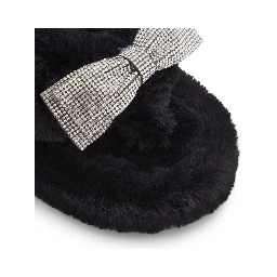 Black Polyester Slippers