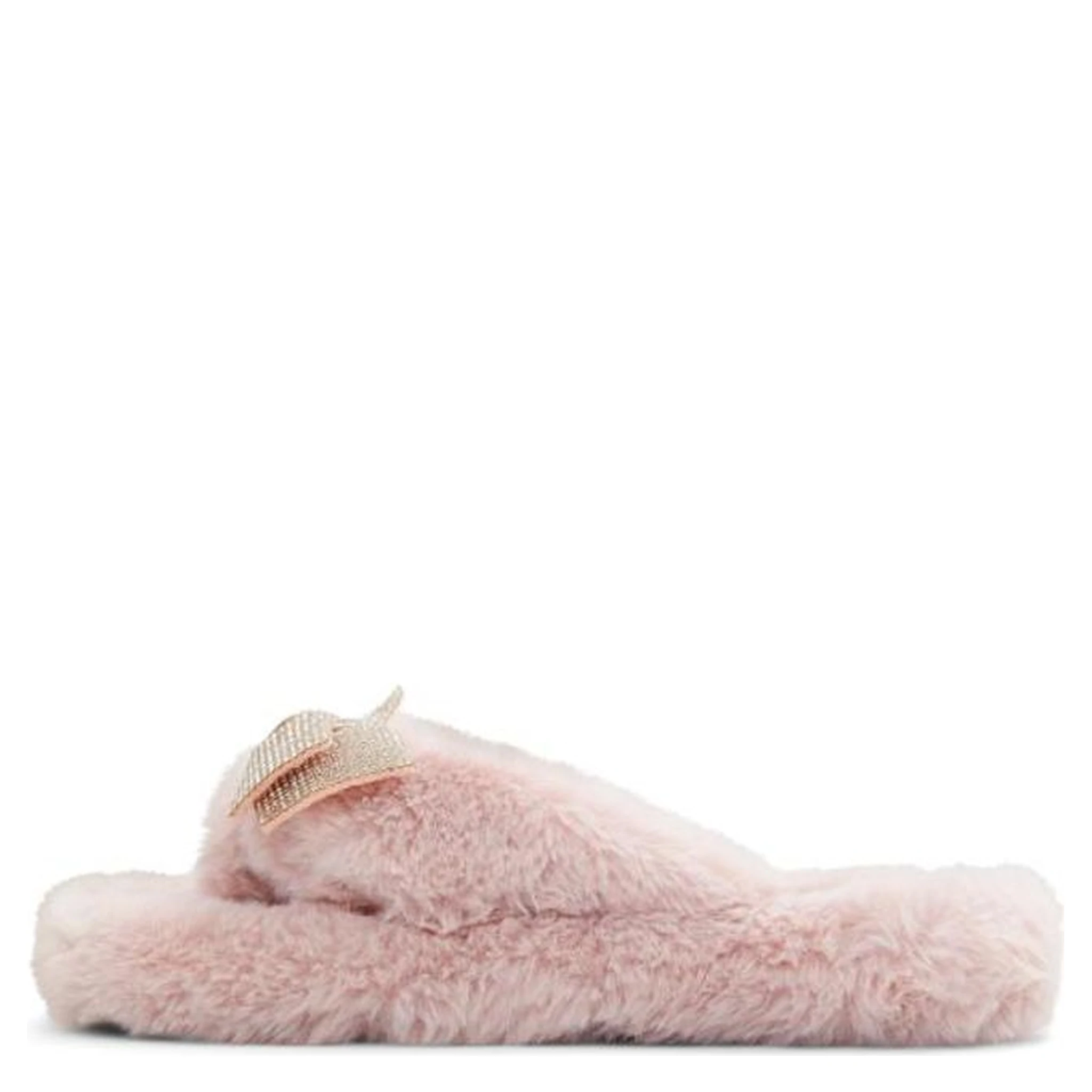 Pink Polyester Slippers