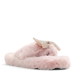 Pink Polyester Slippers