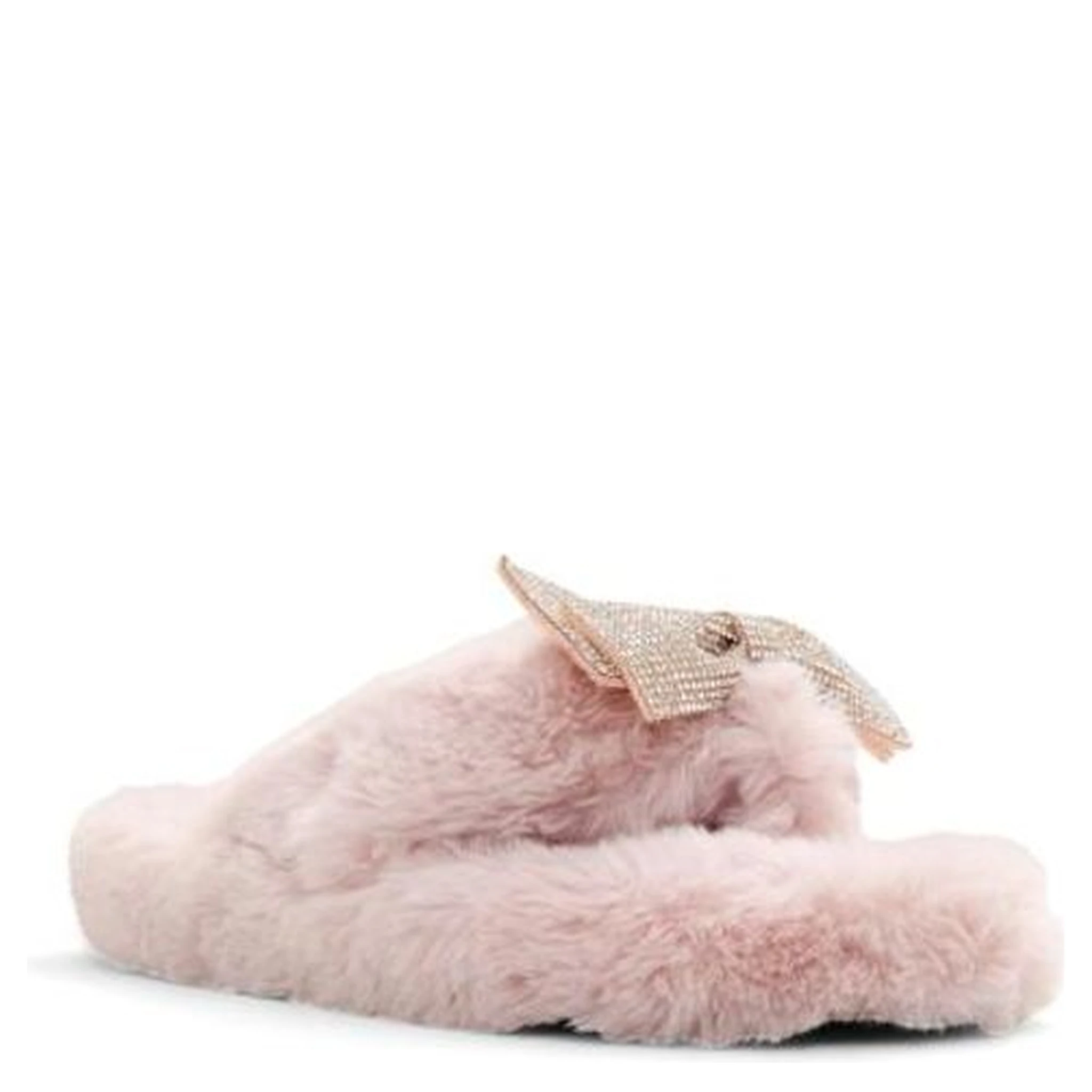 Pink Polyester Slippers