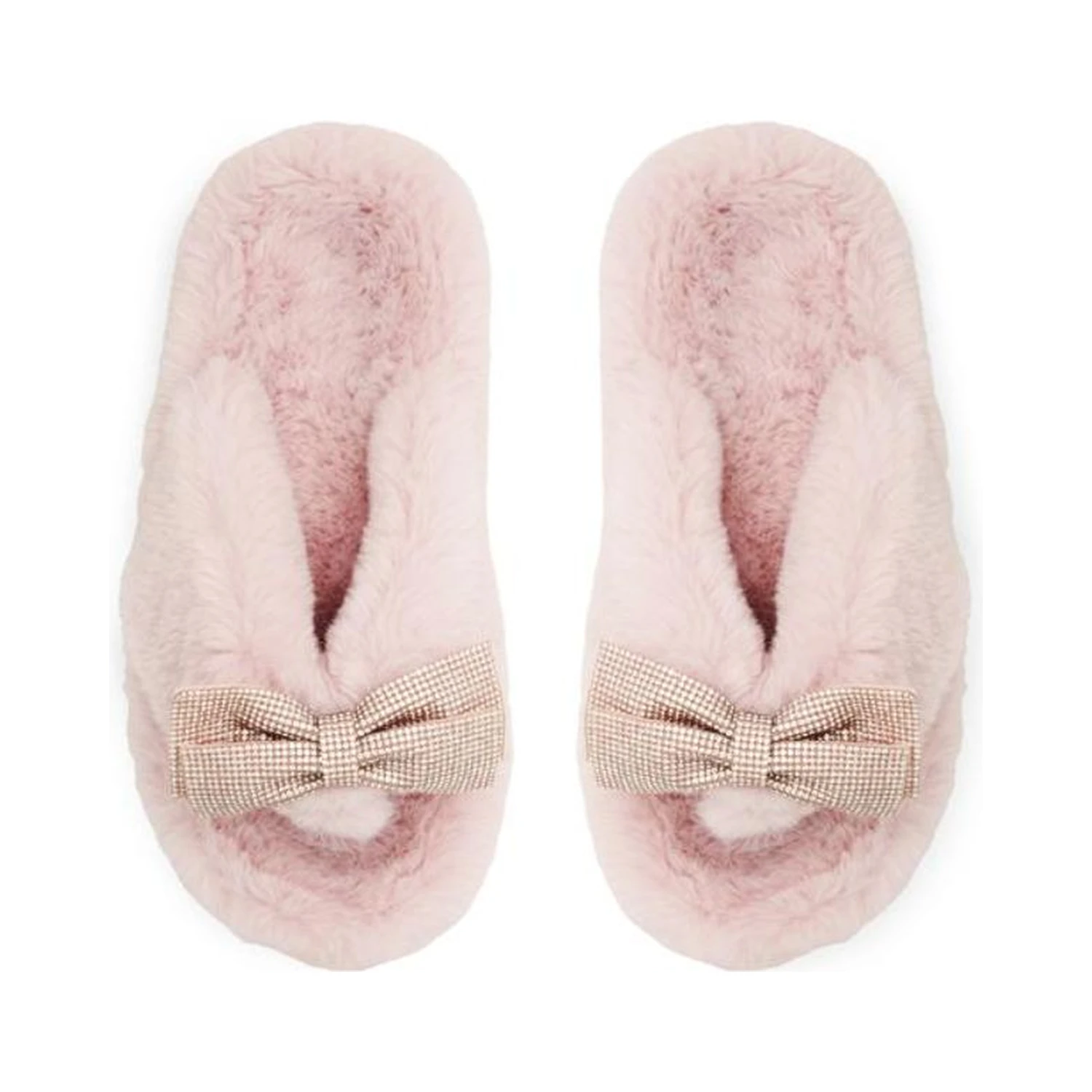 Pink Polyester Slippers
