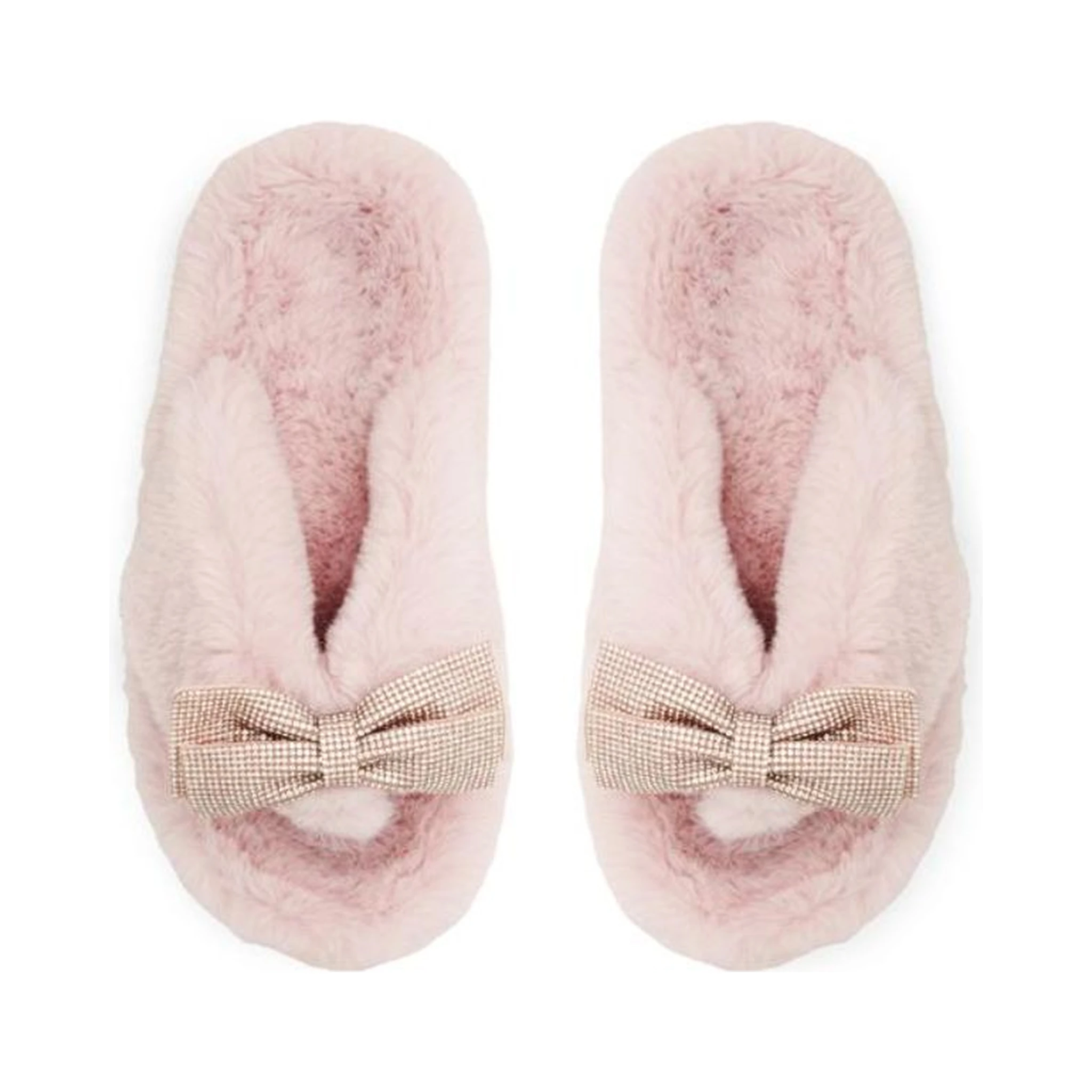 Pink Polyester Slippers
