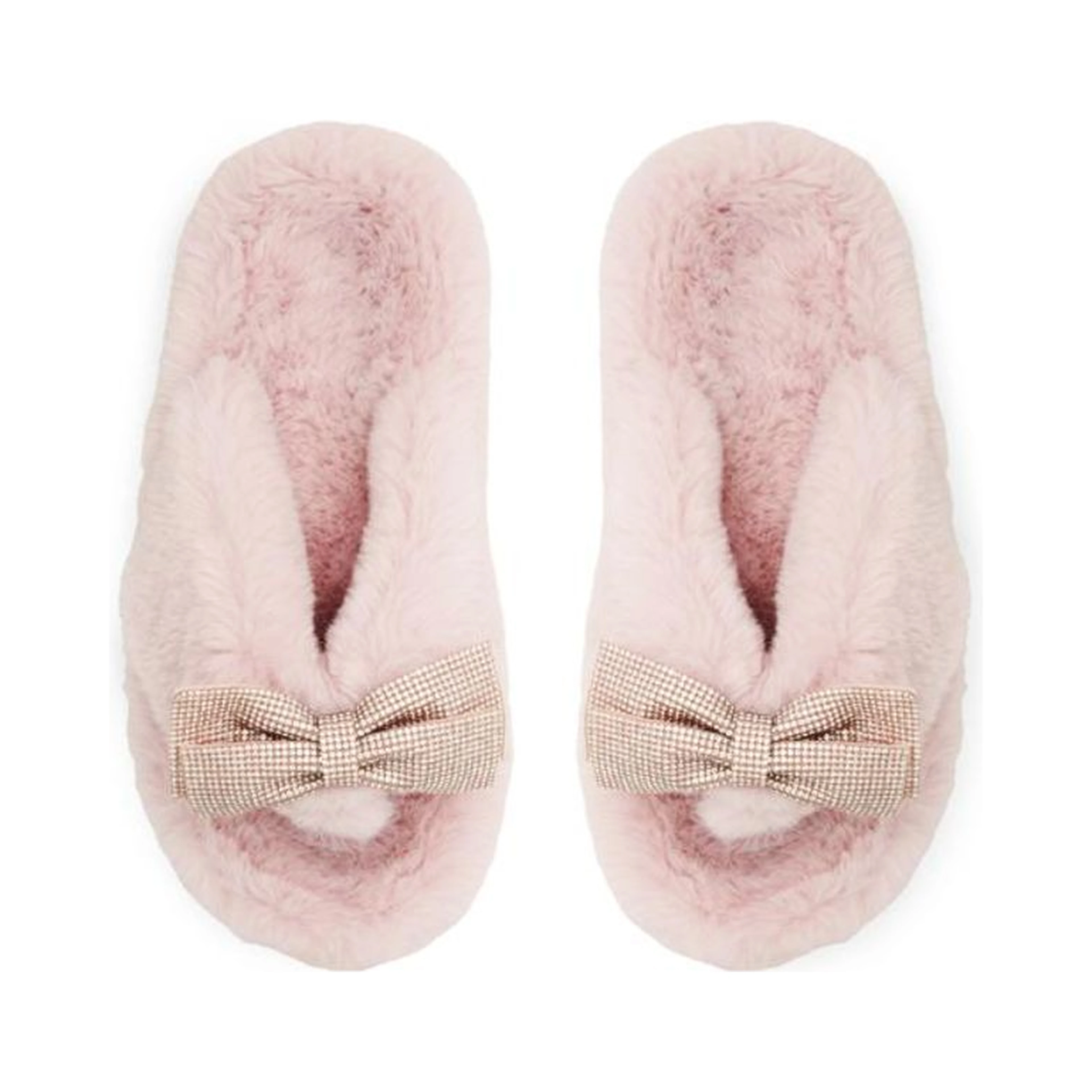 Pink Polyester Slippers