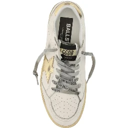 White Calf Leather Bos Taurus Sneakers