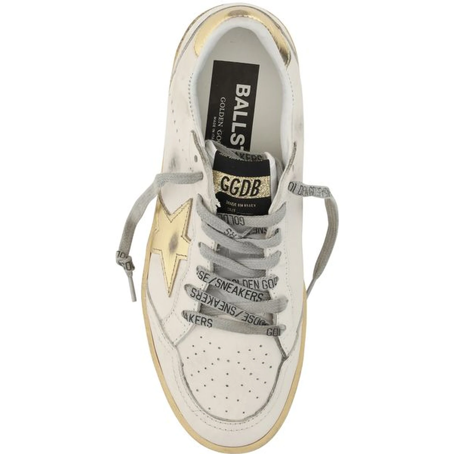 White Calf Leather Bos Taurus Sneakers