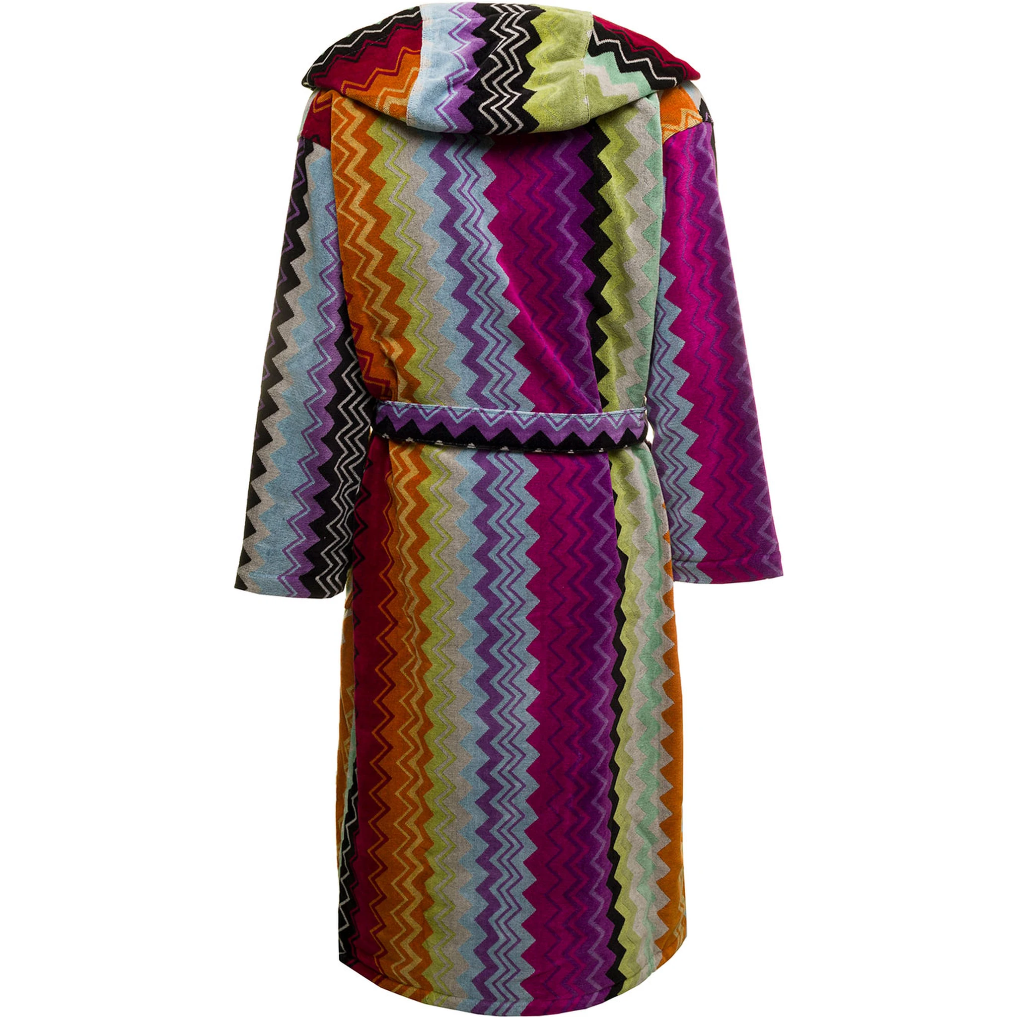 Giacomo Multicolor  Cotton Zig Zag Bathrobe Missoni Home