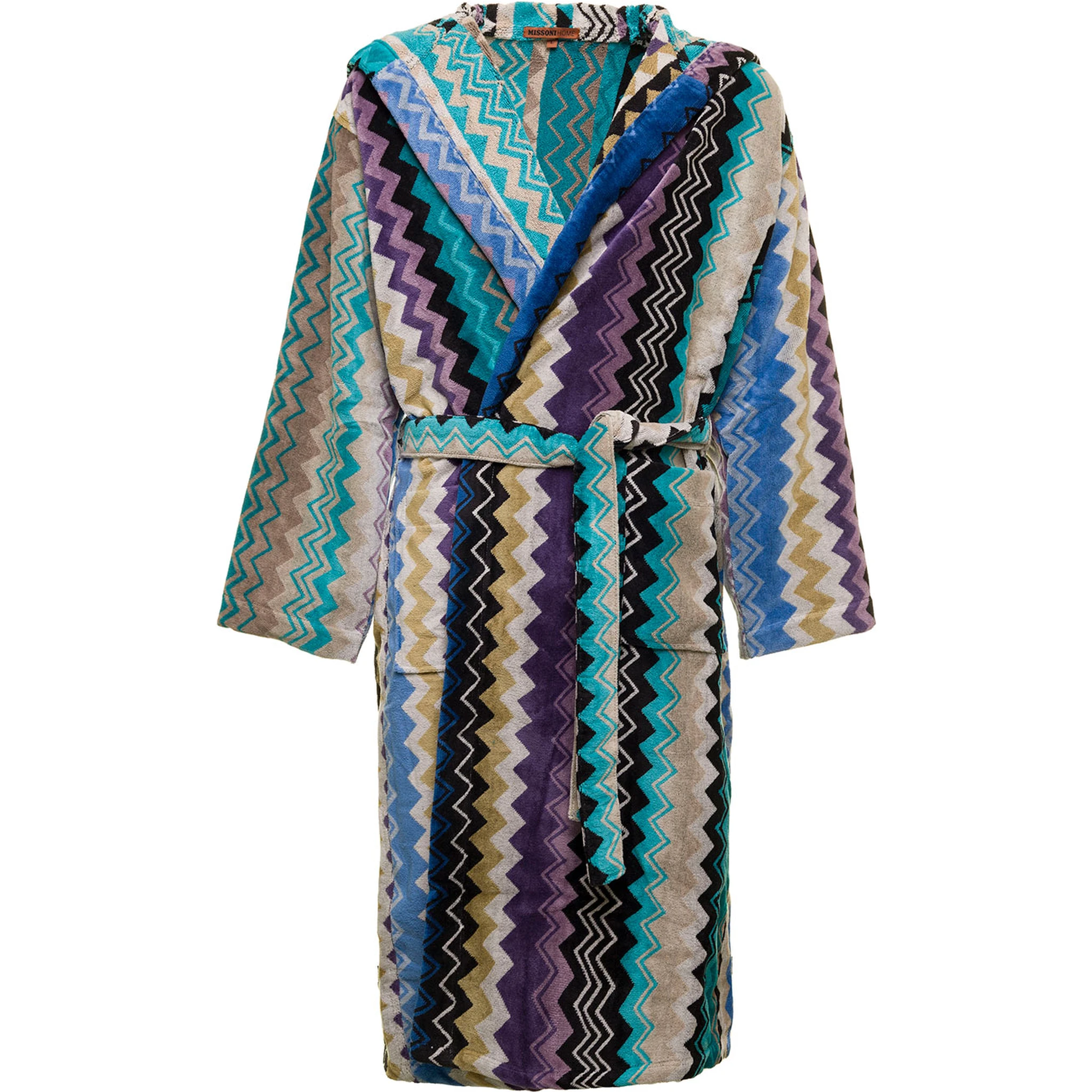 Giacomo Cotton Zig Zag Multicolor Bathrobe Missoni Home