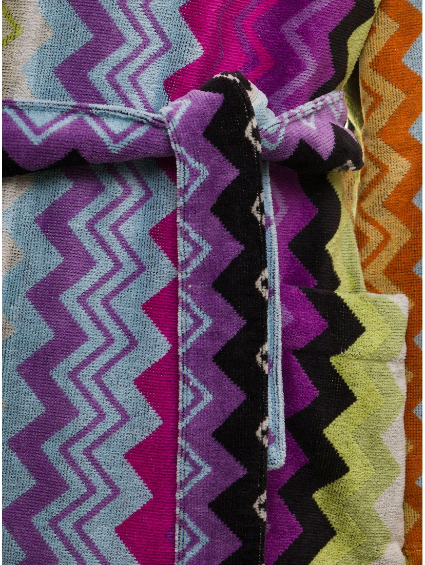 Giacomo Multicolor  Cotton Zig Zag Bathrobe Missoni Home