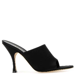 FABRIC UPPER AND LEATHER SOLE SANDAL