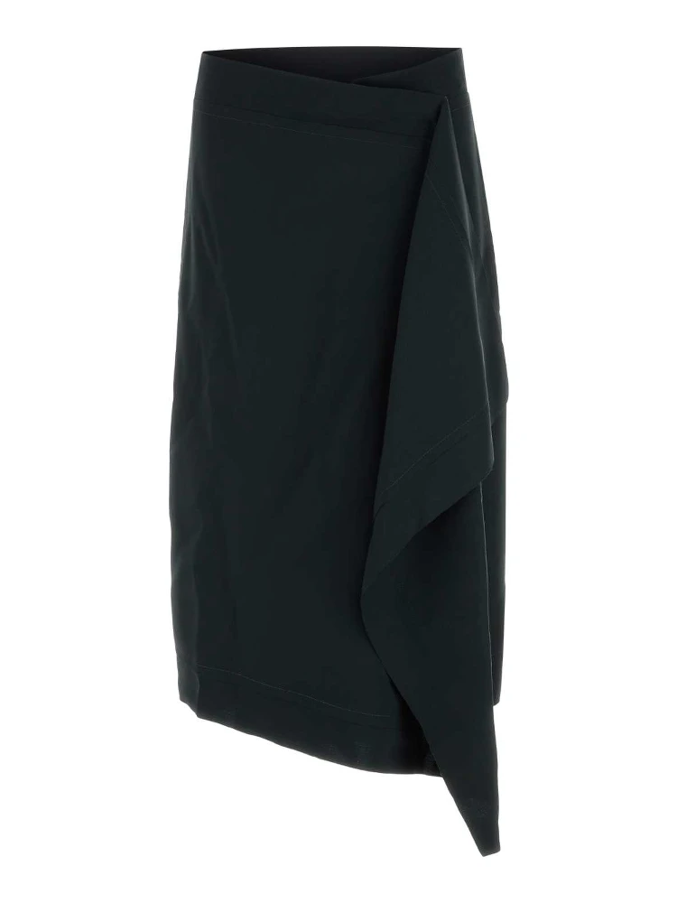 TAILORED MIDI WRAPPED SKIRT