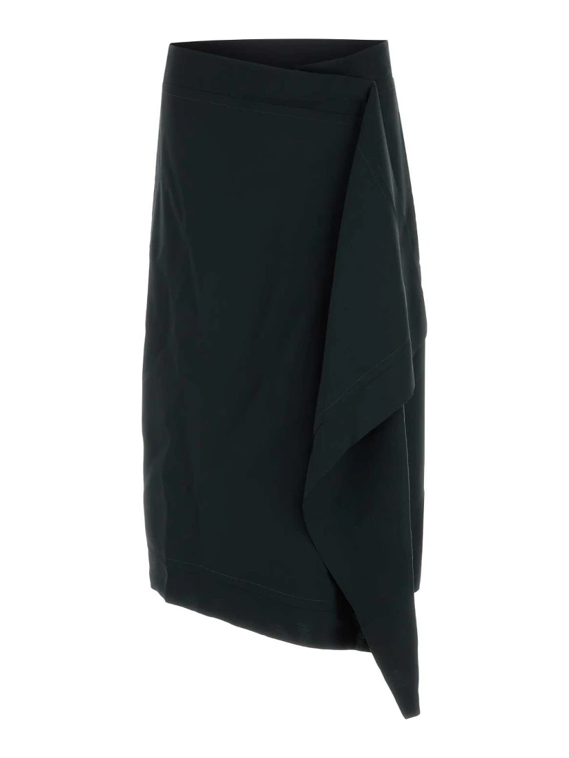 TAILORED MIDI WRAPPED SKIRT