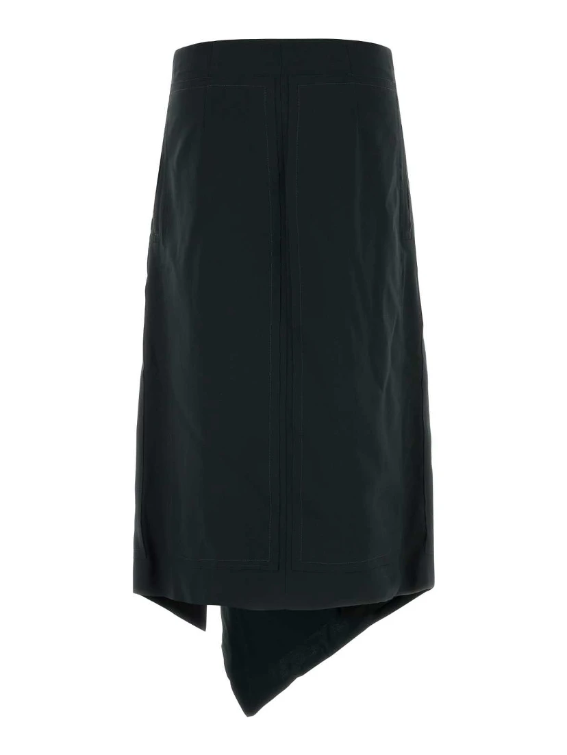 TAILORED MIDI WRAPPED SKIRT
