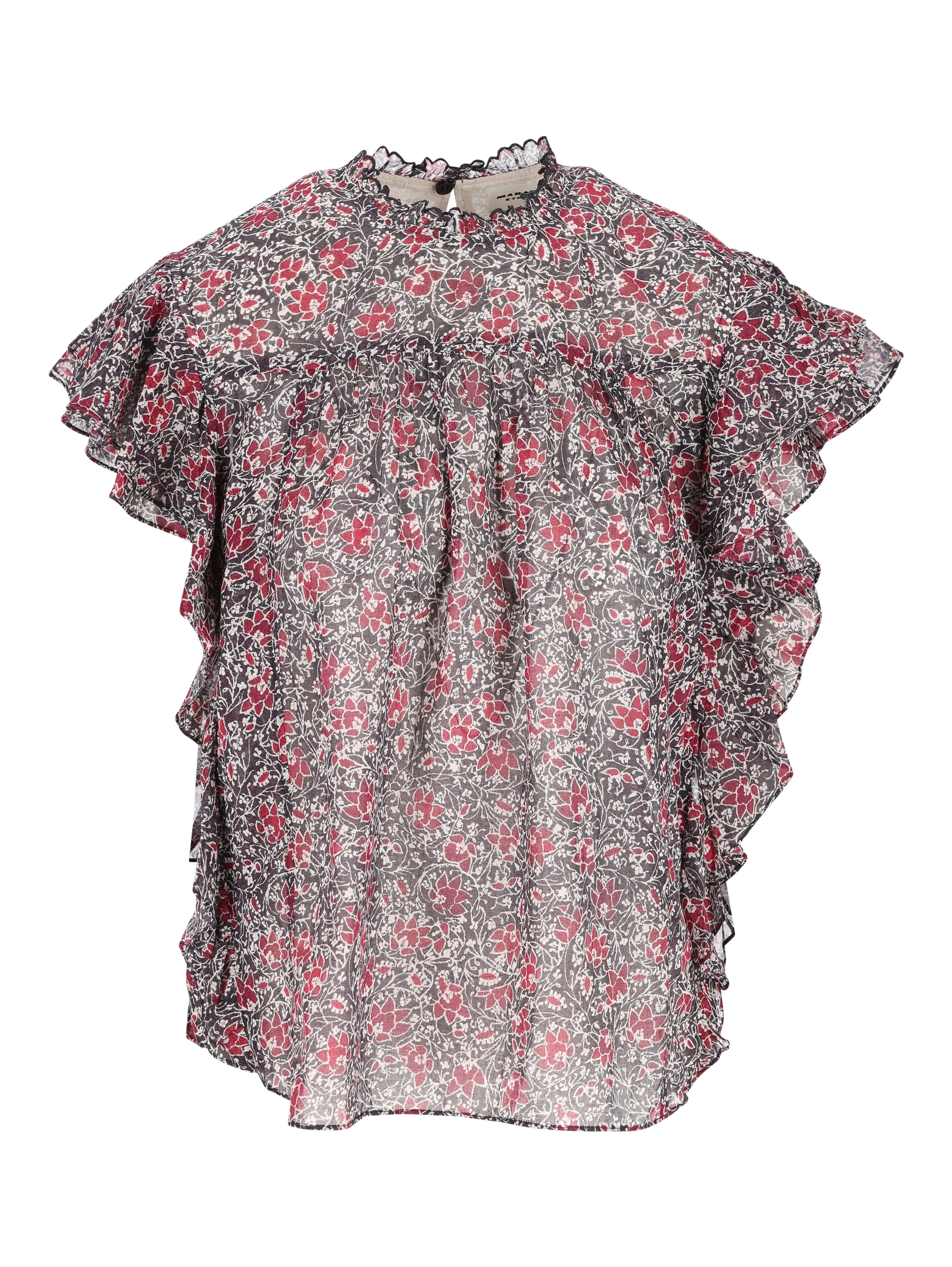 Layona Ruffle Sleeve Top In Multi