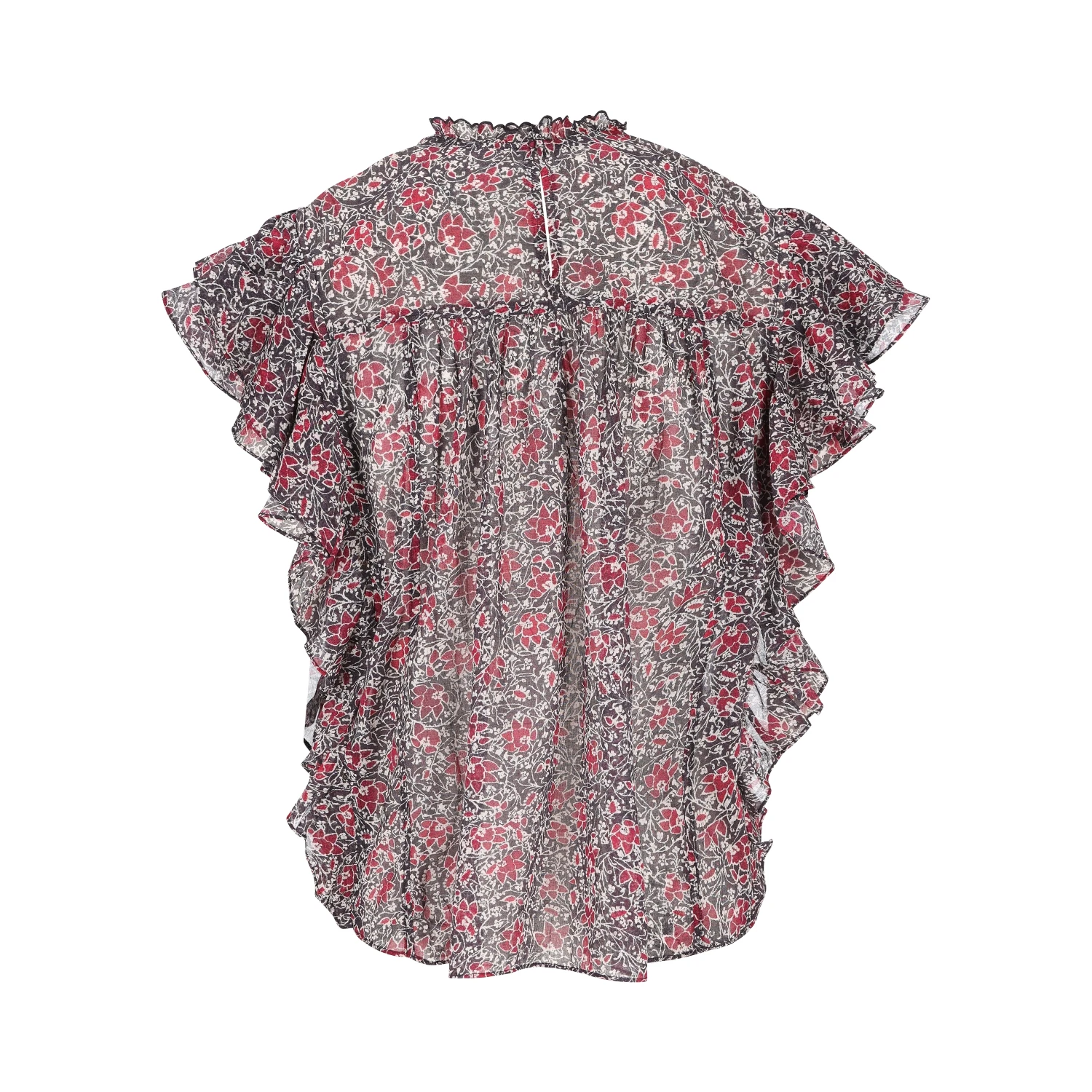 Layona Ruffle Sleeve Top In Multi