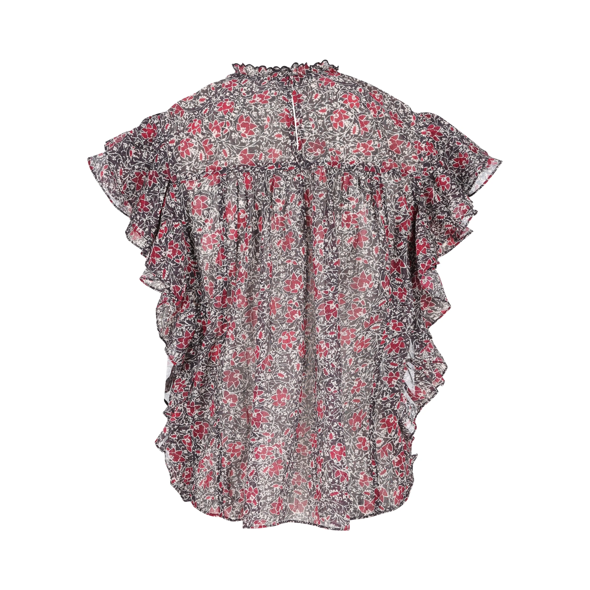 Layona Ruffle Sleeve Top In Multi