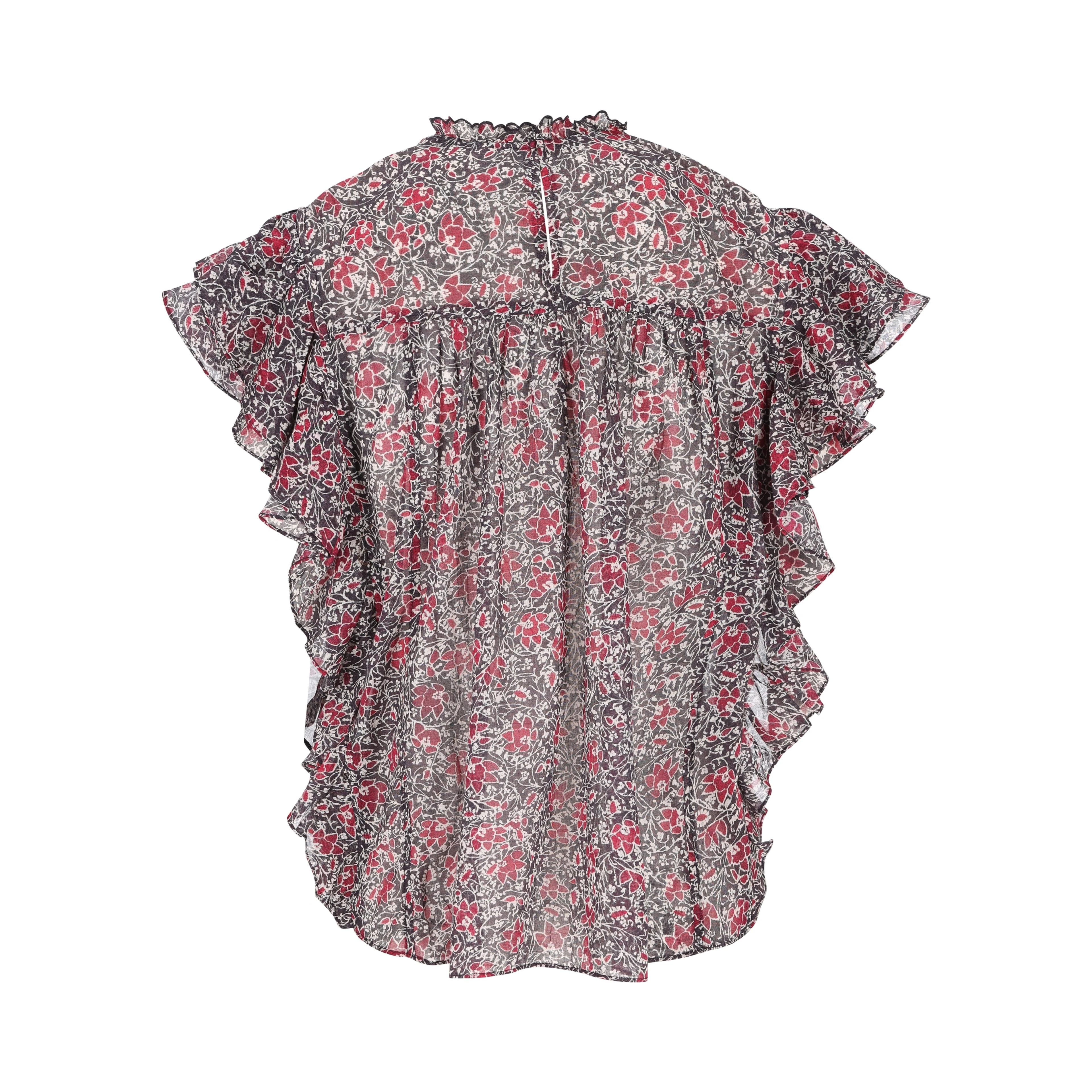 Layona Ruffle Sleeve Top In Multi