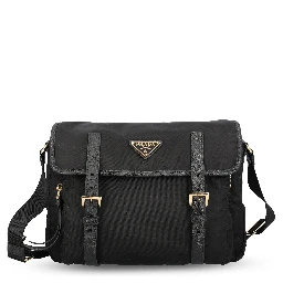 Black Re-Nylon crossbody bag
