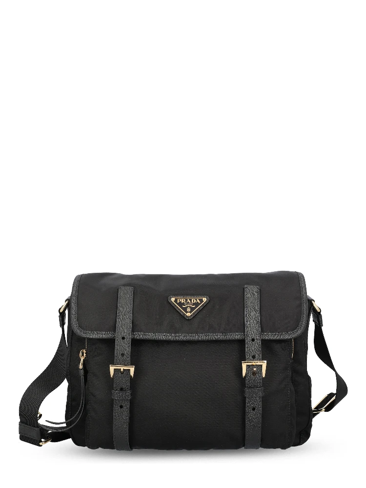 Black Re-Nylon crossbody bag