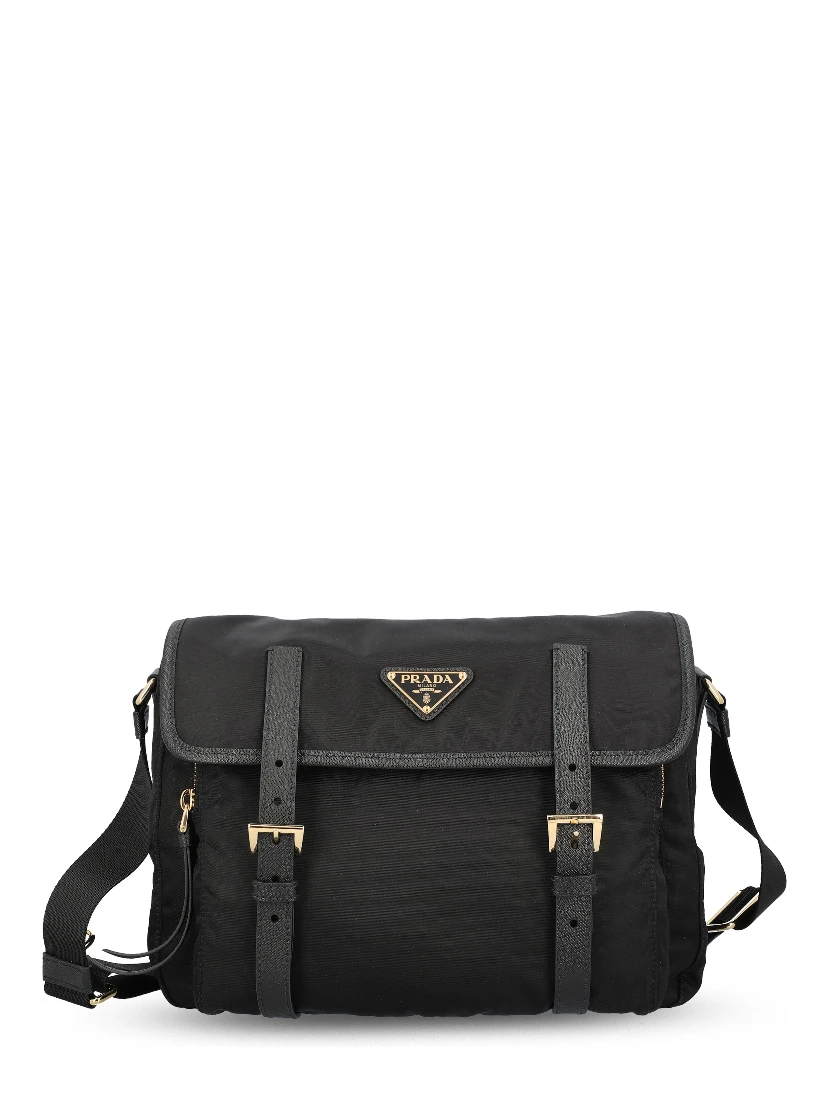 Black Re-Nylon crossbody bag