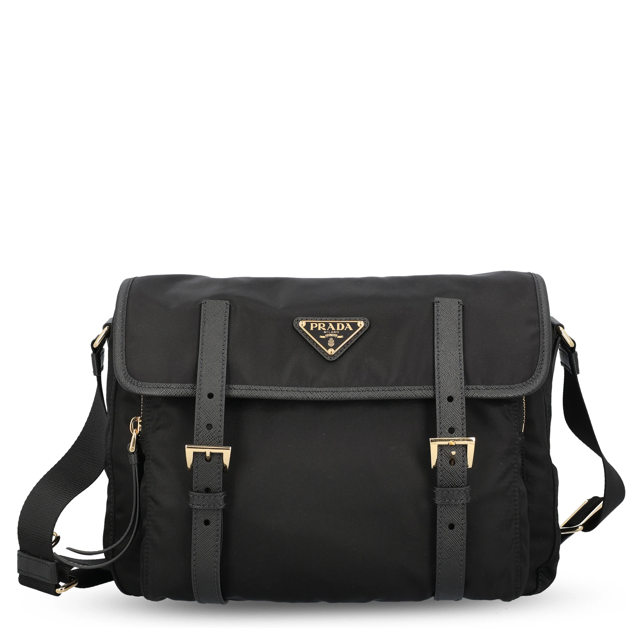 Black Re-Nylon crossbody bag