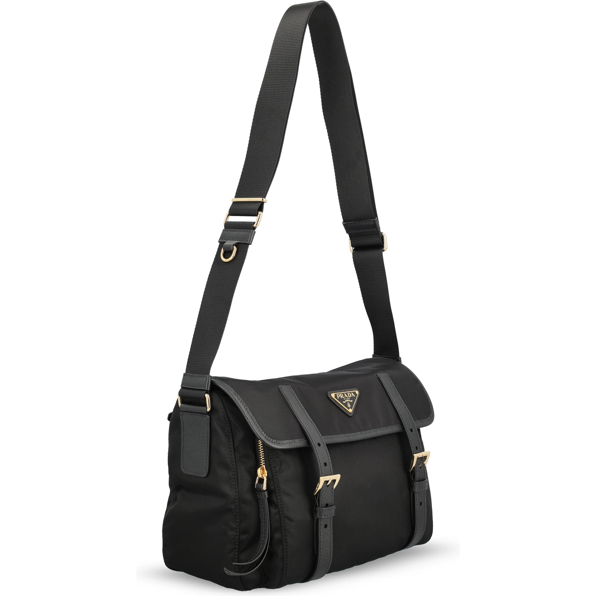 Black Re-Nylon crossbody bag