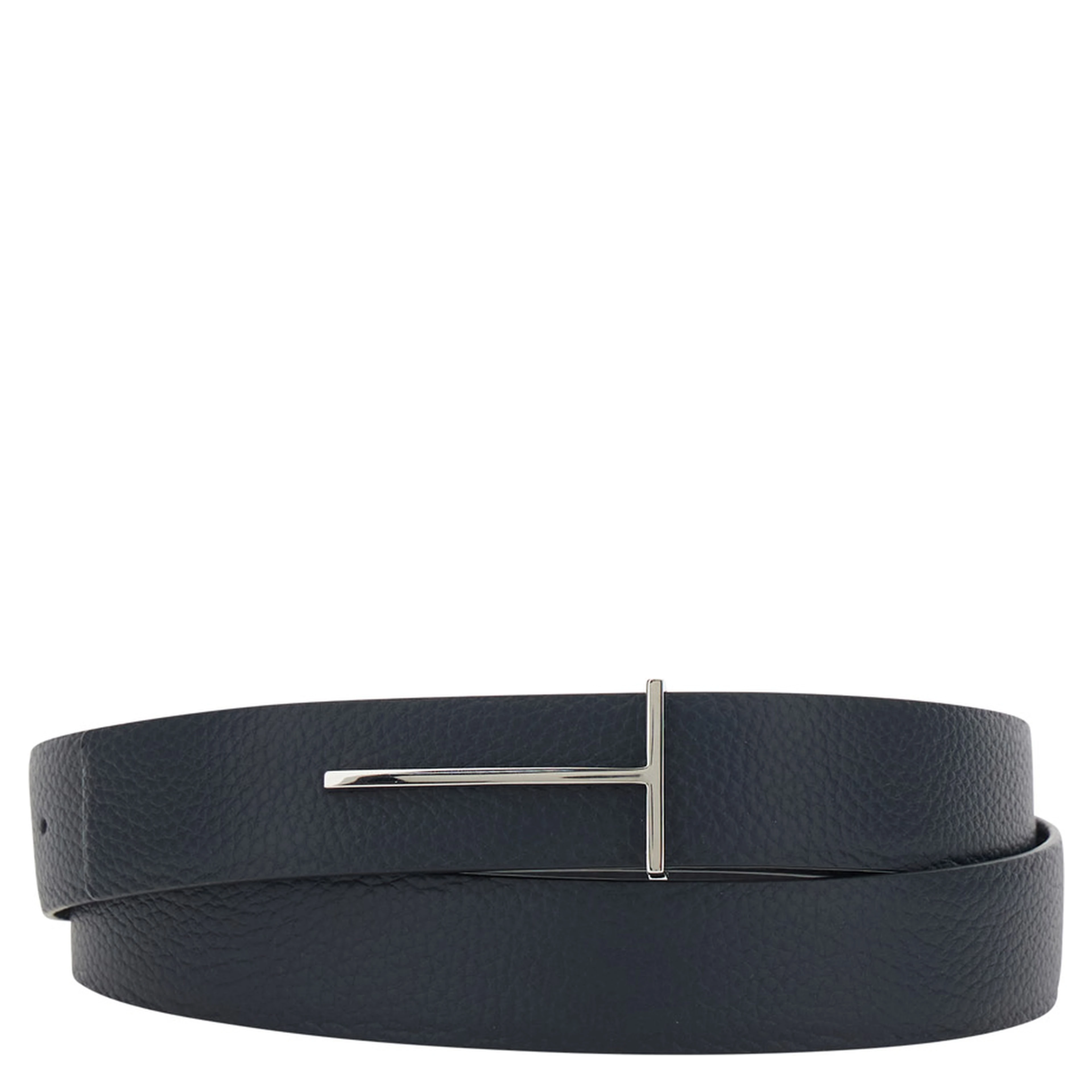 Blue Belt with T Buckle Closure in Leather Man