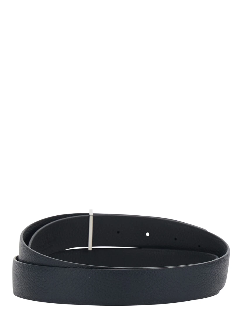 Blue Belt with T Buckle Closure in Leather Man