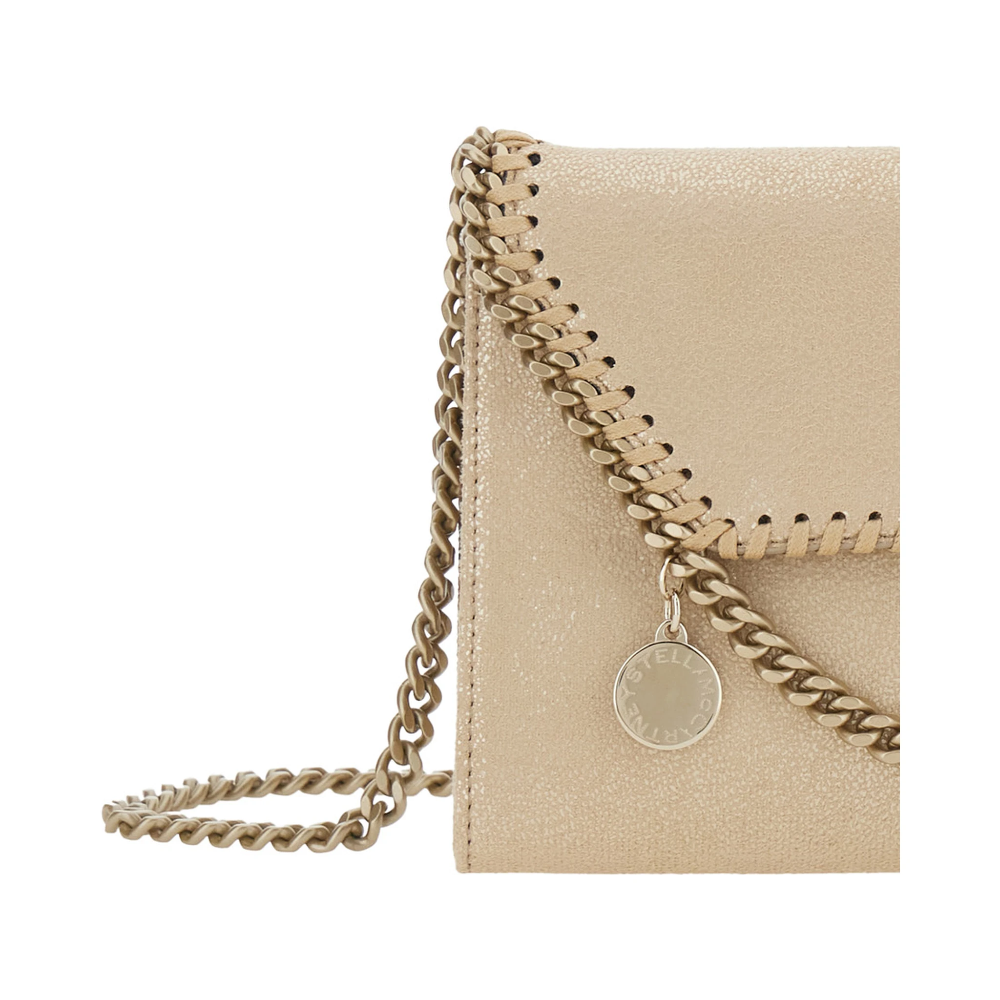 Falabella Wallet W/ Chain Bag Eco Shiny Dotted Chamois W/Tonal Chain - Airlite