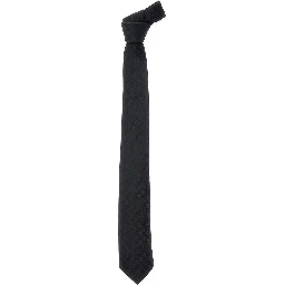 BlackTie with All-Over Tonal Logo in Silk Man