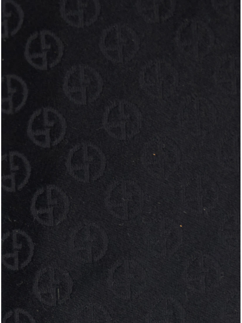 BlackTie with All-Over Tonal Logo in Silk Man