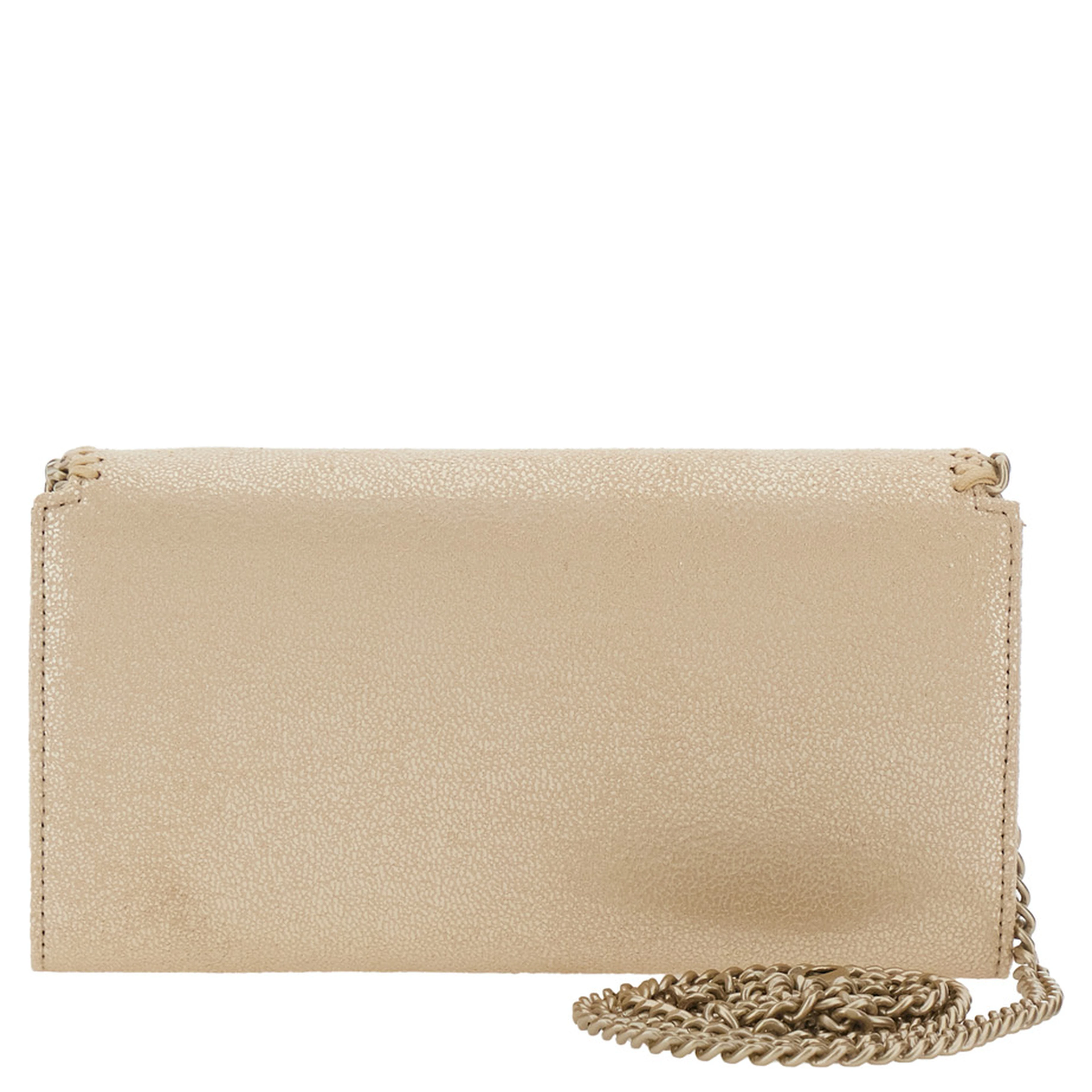 Falabella Continental Wallet With Chain Eco Shiny Dotted Chamois W/Tonal Chain - Airlite