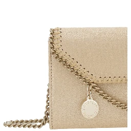 Falabella Continental Wallet With Chain Eco Shiny Dotted Chamois W/Tonal Chain - Airlite