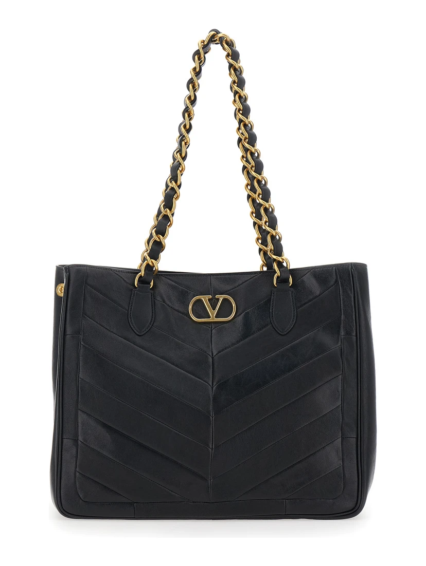 TOTE | LASEINE | PATCHWORK NAPPA MATTE-NAPPA WAXY/A.GOLD-