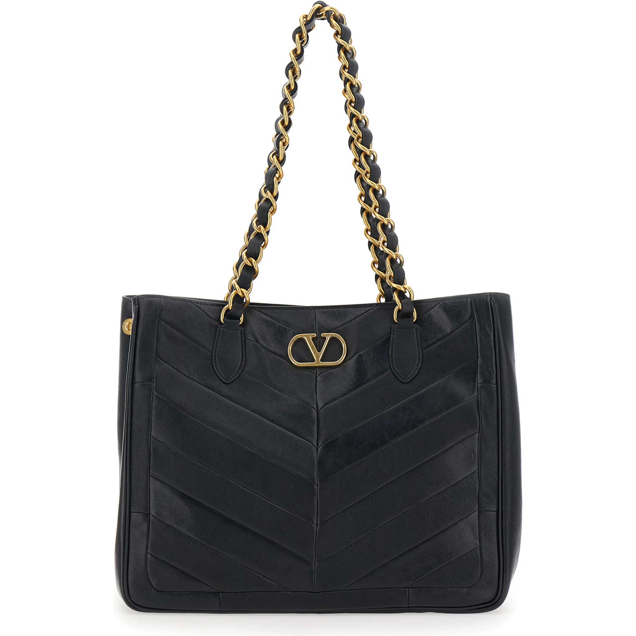 TOTE | LASEINE | PATCHWORK NAPPA MATTE-NAPPA WAXY/A.GOLD-