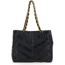 TOTE | LASEINE | PATCHWORK NAPPA MATTE-NAPPA WAXY/A.GOLD-