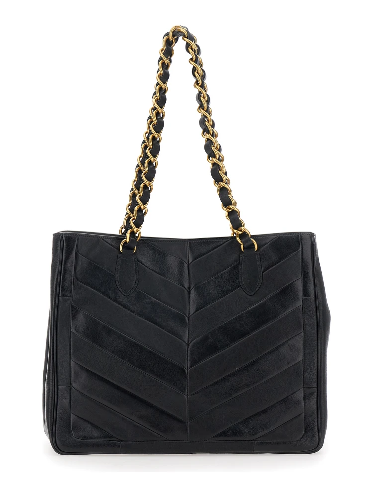 TOTE | LASEINE | PATCHWORK NAPPA MATTE-NAPPA WAXY/A.GOLD- alternative