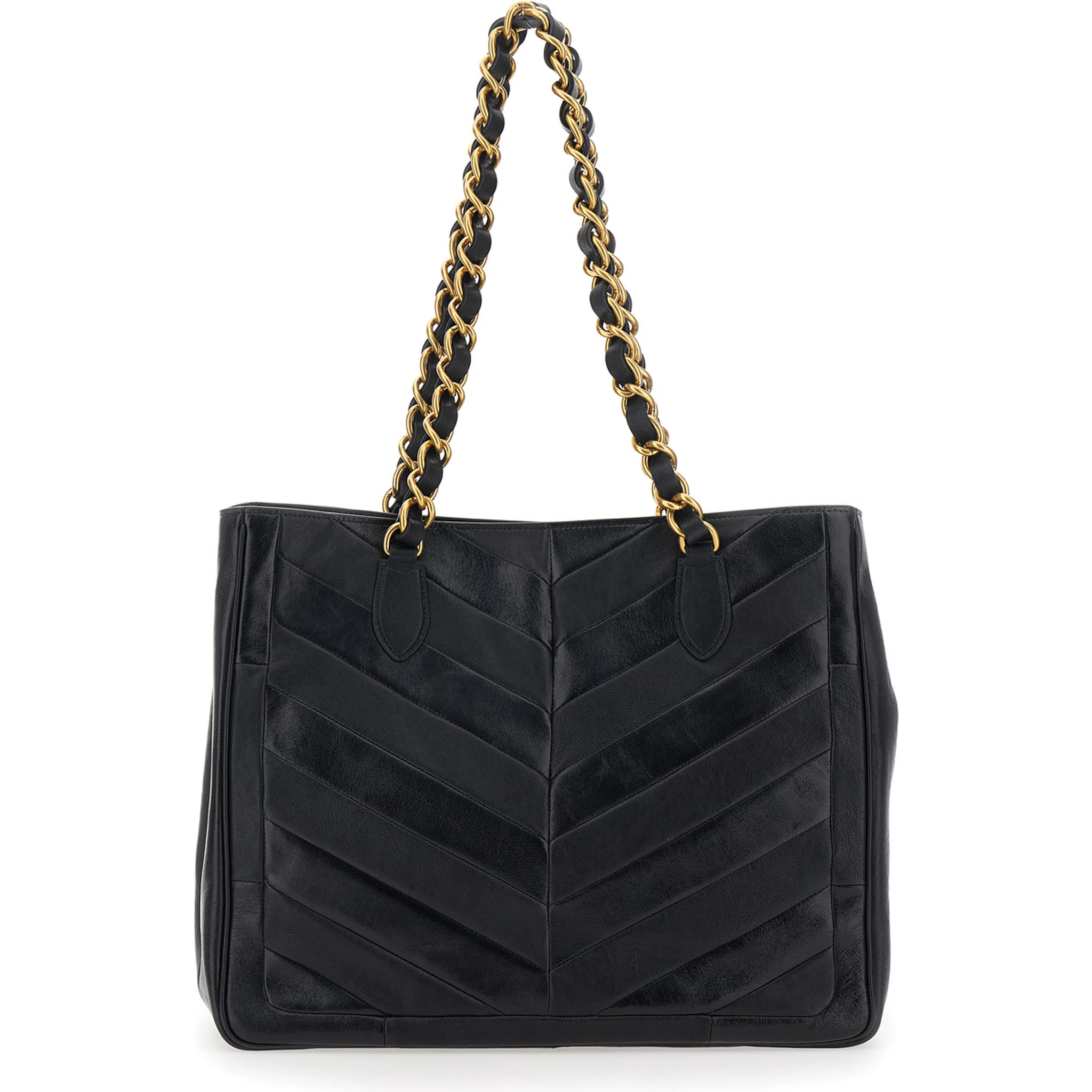 TOTE | LASEINE | PATCHWORK NAPPA MATTE-NAPPA WAXY/A.GOLD-